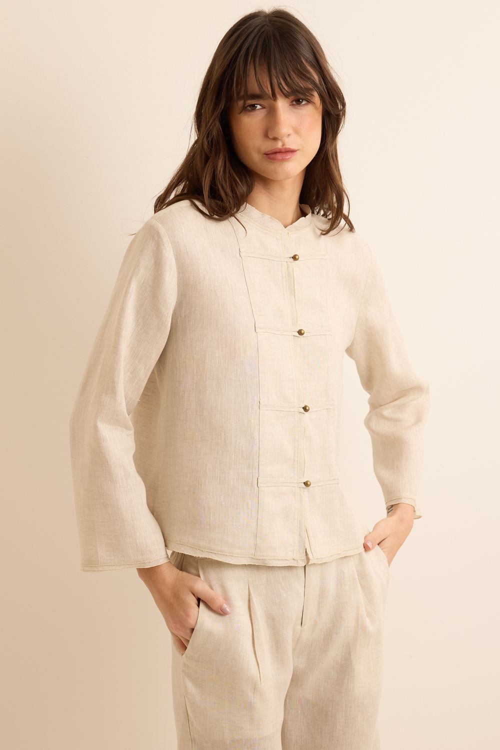 Casaqueto Linho Tropez - NATURAL PP - NATURAL