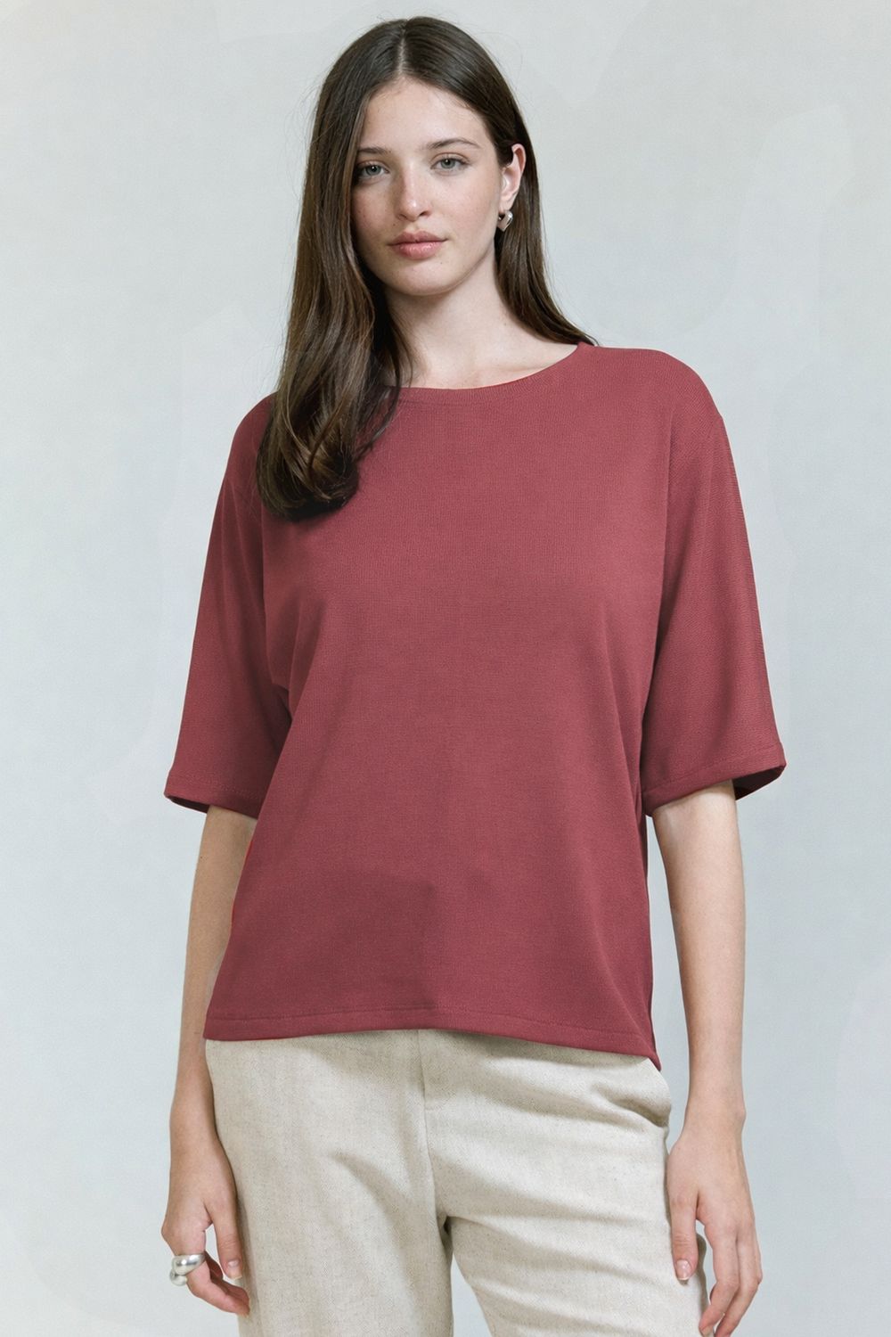 Blusa Malha Tricot Manga Inteira - ROSA M - ROSA