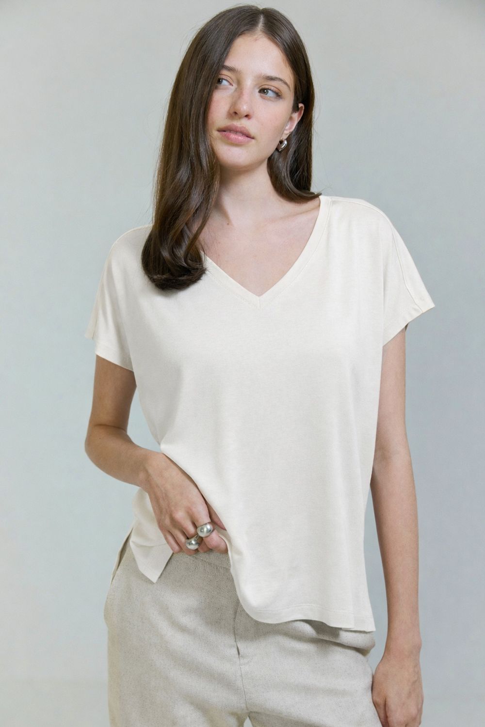 Blusa Malha Sophidtique V Classic - OFF WHITE P - OFF WHITE Blusa Malha Sophidtique V Classic - OFF WHITE P - OFF WHITE