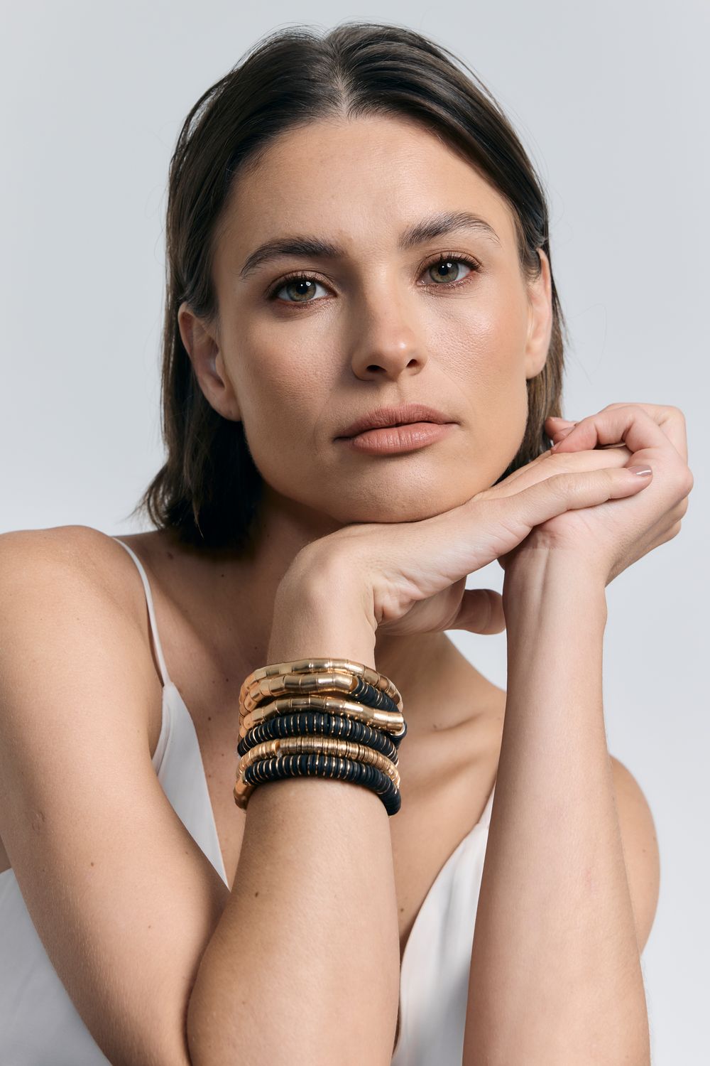 Kit Pulseiras 6 Pastilhas Diversas - DOURADO U - DOURADO