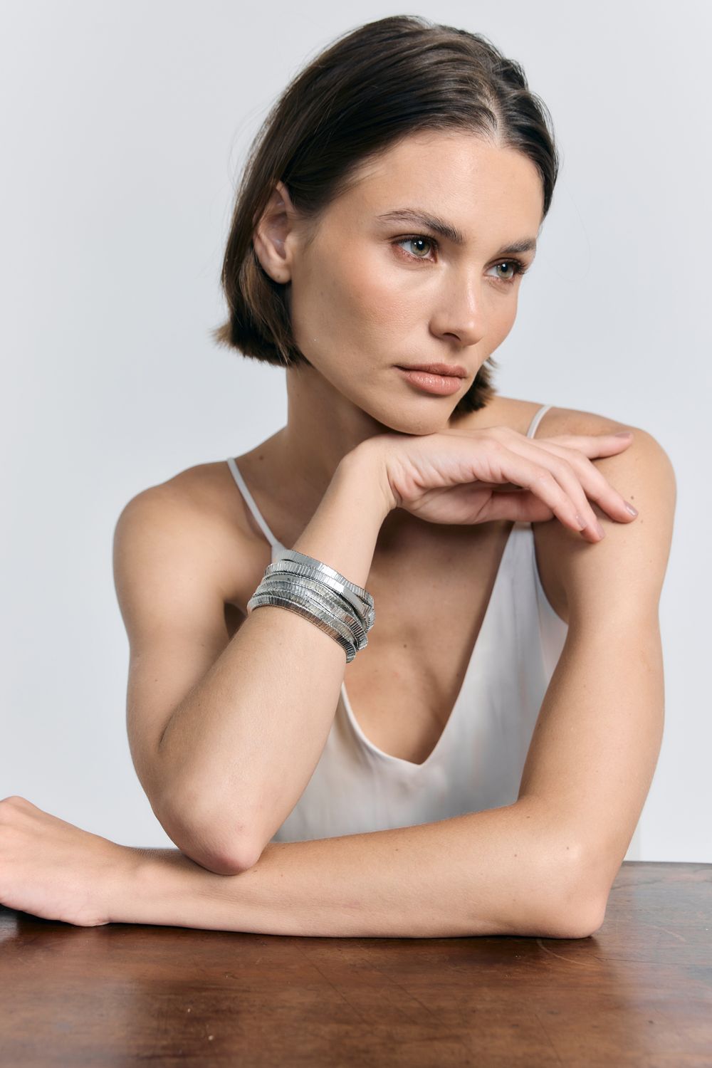 Kit 7 Pulseiras Metal - PRATA U - PRATA