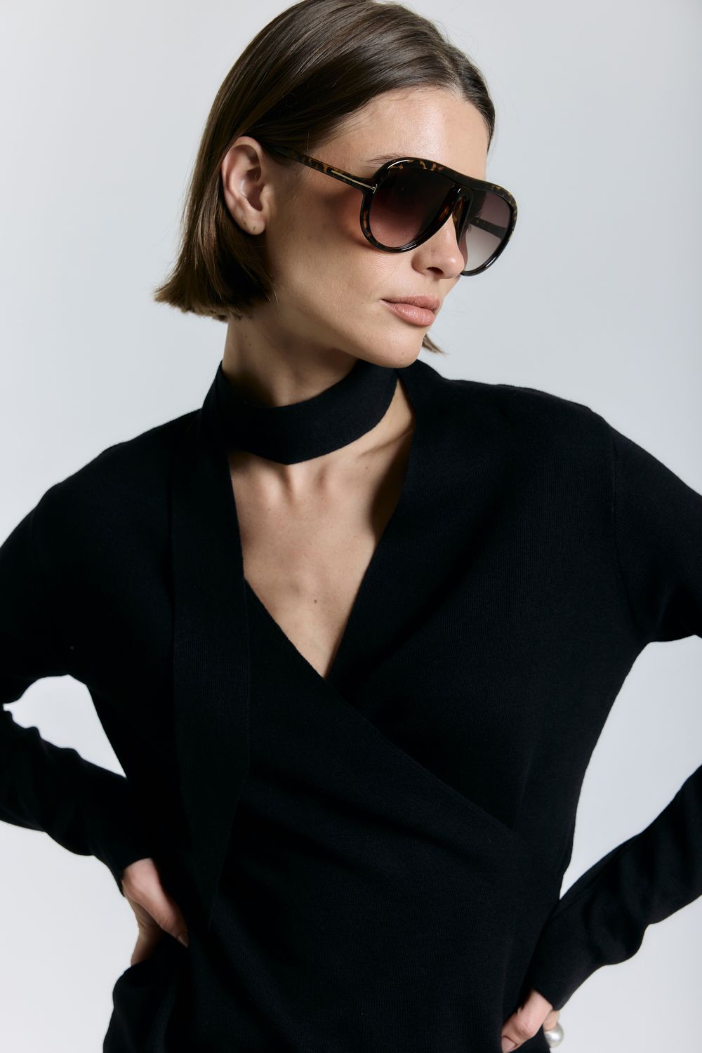 Blusa Tricot Cachecouer - PRETO P - PRETO Blusa Tricot Cachecouer - PRETO P - PRETO