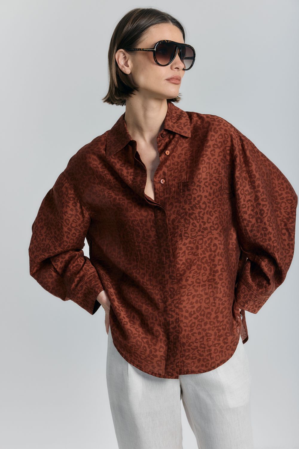 Camisa Estampa Onça Oversize - TELHA U - TELHA