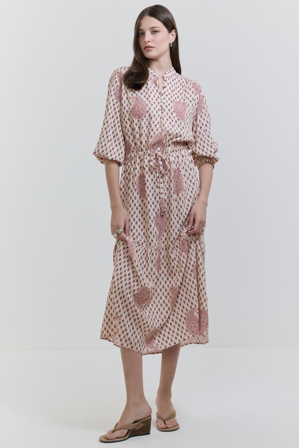 Vestido Estampa Carimbo Pasley - ROSA PP - ROSA