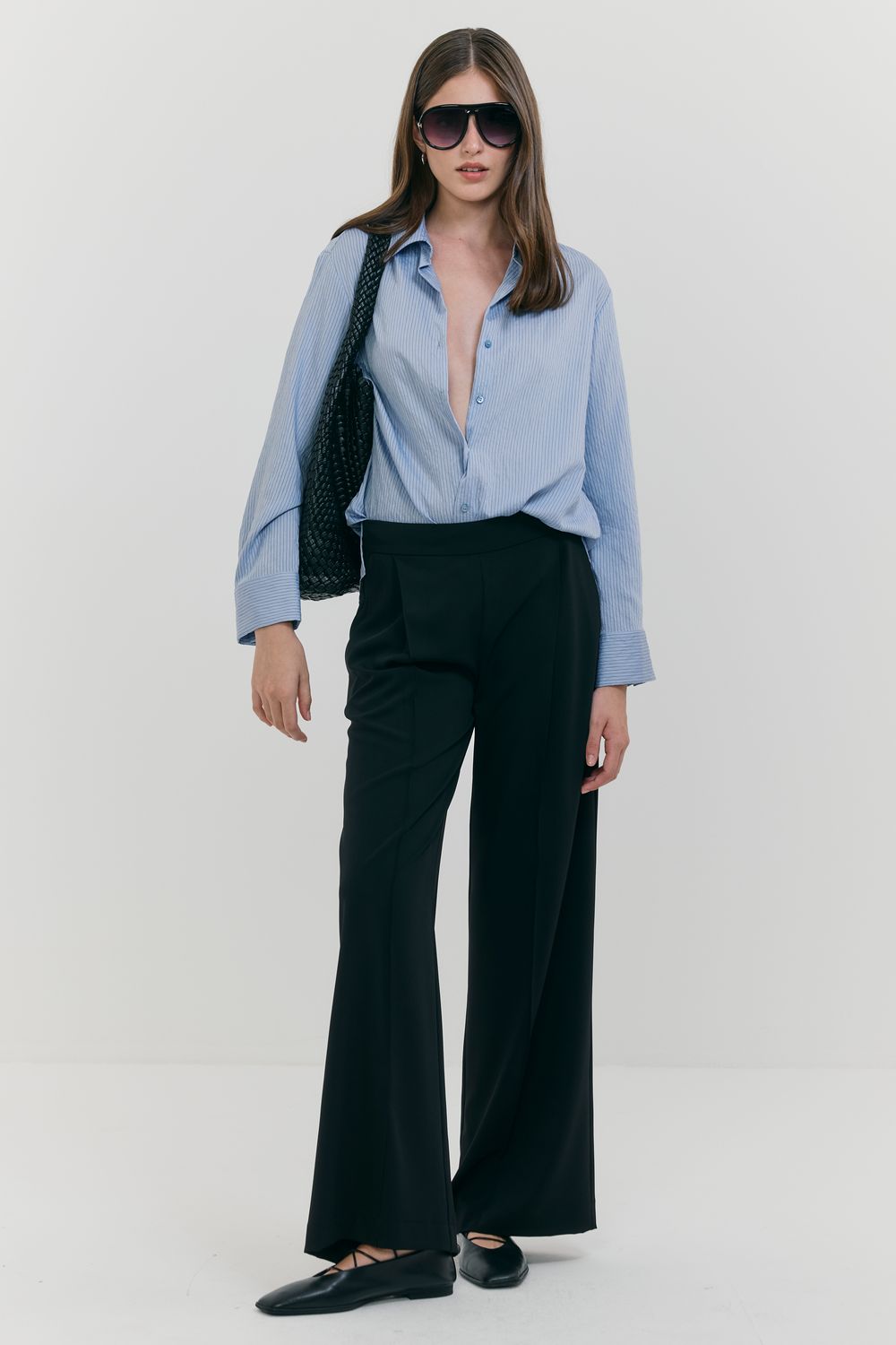 Calça Pantalona Cannes - PRETO P - PRETO