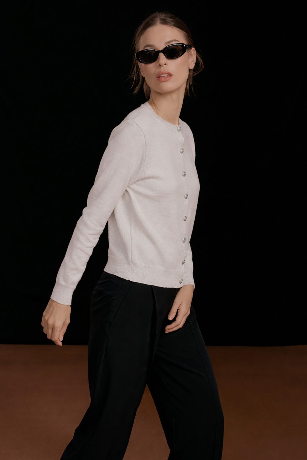 Casaqueto Tricot Botões - OFF WHITE P - OFF WHITE