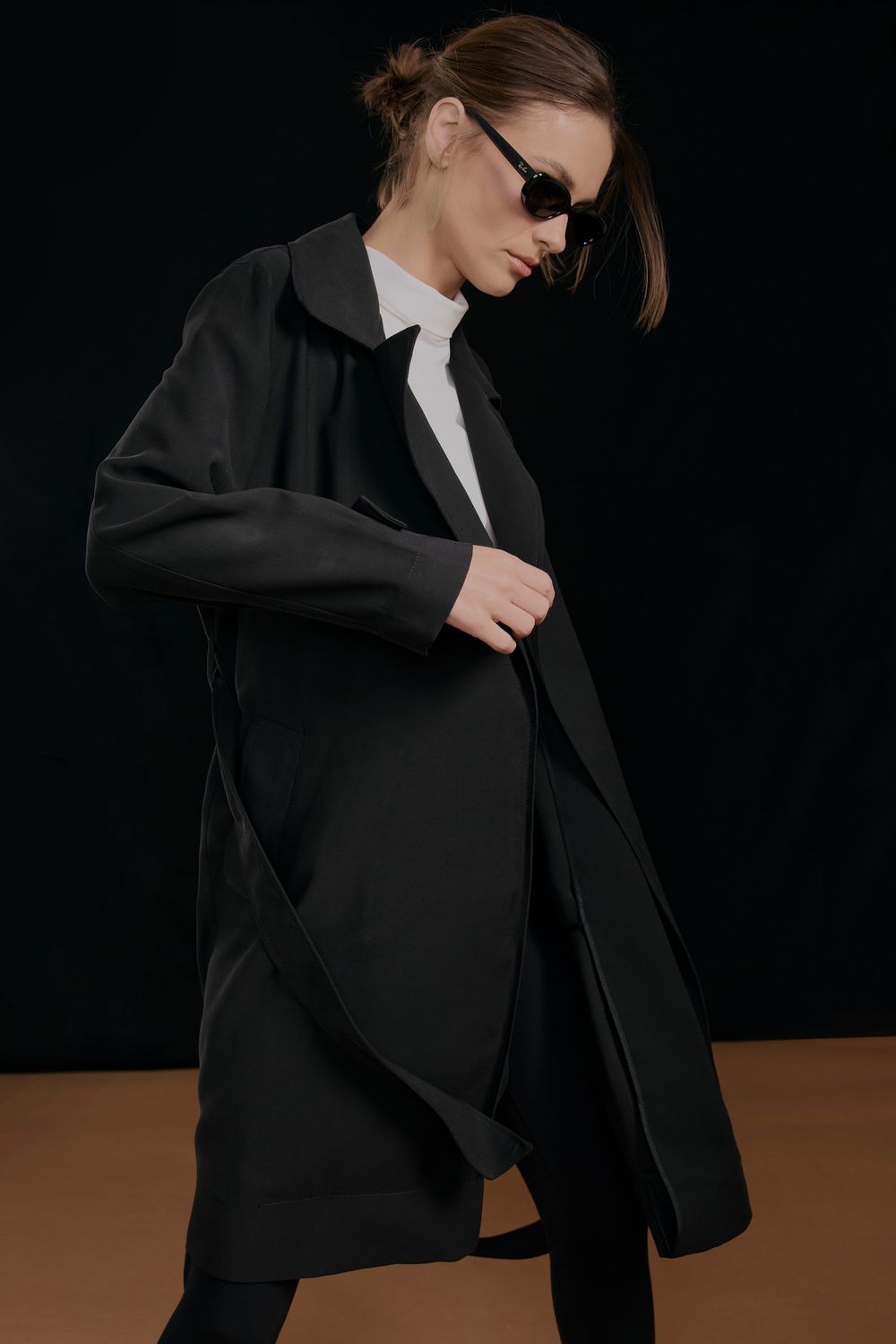 Trench Coat Jordania - PRETO P - PRETO