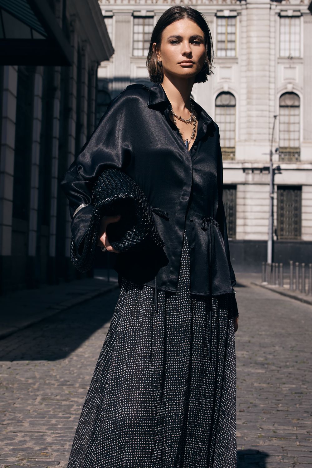 Parka Cetim De Viscose - PRETO G - PRETO